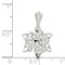 Sterling Silver Snowflake Pendant Charm FindingKing Jewerly 21mm x 14mm